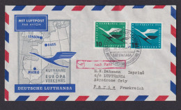 Flugpost Brief Air Mail Lufthansa Schöner Beleg Bund MIF 206-207 München - Lettres & Documents