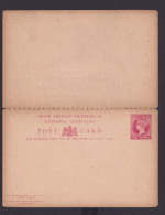 Briefmarken Britische Kolonien Antigua Ganzsache Queen Victoria Frage & Antwort - Antigua Et Barbuda (1981-...)