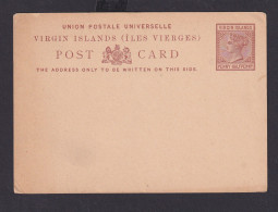 Virgin Islands Ganzsache Queen Victoria 1/2p Postal Stationery - Iles Vièrges Britanniques