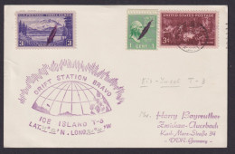 Antarktis Polarpost Flugpost Air Mail Brief USA Drift Station Bravo An Zwickau - Lettres & Documents