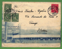 Ad0665 - FINLAND - Postal History - Advertising COVER  For Cancelled 1940 Olympic Games - Lettres & Documents