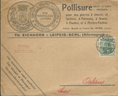 ALLEMAGNE  LETTRE ILLUSTREE 5D LEIPZIG POUR ORLEANS ( LOIRET ) DE 1909  LETTRE COVER - Briefe U. Dokumente