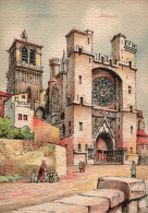 34-Béziers-La Cathédrale Saint Nazaire - éditeur : M. Barré & J. Dayez - Illustrateur : Barday - Beziers