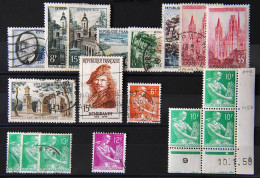 France 1957 - Petit Lot N° 1096-1105-1106-1118-1125-1127-1129-1130-1135-1115-1115A-1116 - Used Stamps