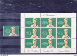 GIBRALTAR 1980 REINE MERE Yvert 410 +  BLOC DE 9; Michel 408 + KB NEUF** MNH Cote :yv 10 Euros - Gibraltar