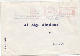 FRANCHIGIA Comune Cesano Maderno Meccanica Lire0000 Campione Specimen 5set83 X Lecco Sindaco Uff.di Governo - 1981-90: Storia Postale