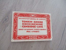 VM Carnet De Vignettes Gouvernement Général De L'Indochine Tonkin Annam Cochinchine Cambodge Laos Traces De Rouille - Tourisme (Vignettes)