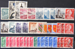 France 1955 - Petit Lot N° 1010-1011-1011A-1011B-1011C-1014-1020-1025-1036-1037-1038-1040-1041-1042-1045-1046-1047- - Gebraucht