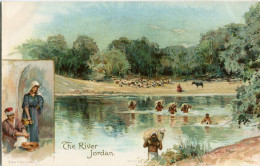 Jordan River Sheep Crossing Watercolour Ernest Nister - Jordan