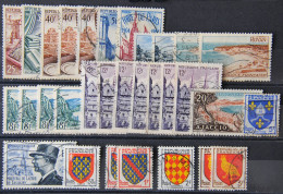 France 1954 - Petit Lot N° 970-971-972-973-975-976-977-978-979-981-982-999-1002-1003-1004 - Used Stamps