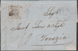 13 Modena - Lettera Del 07.12.1859 Da Modena Per Venezia, Affrancata Con 20 C. Ardesia Violaceo Del Governo Pro - Modena