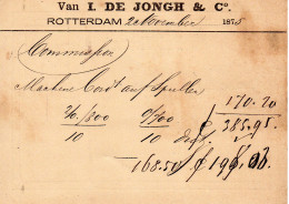 2 NOV 75  BK G10  Van Rotterdam Naar Freiburg In Breisgau  Met Part. Bijdruk L.de Jongh & Co. - Postal Stationery