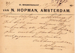 13 JUL 77  BK G10  Van Amsterdam Naar Iserlohn  Met Part. Bijdruk N. Hopman - Postal Stationery