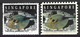 SINGAPOUR. N°728-9 Oblitérés De 1994. Raie. - Vissen