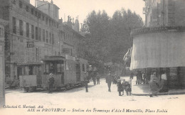 AIX-en-PROVENCE (Bouches-du-Rhône) - Station Des Tramways D'Aix à Marseille, Place Forbin - Terminus Bar - Aix En Provence