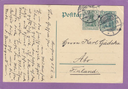 GANZSACHE MIT ZUSATZFRANKATUR  AUS KONSTANZ NACH ABO, FINLAND, 1912. - Postcards