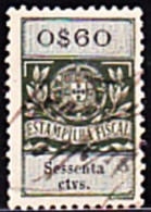 Fiscal/ Revenue, Portugal - Estampilha Fiscal -|- Série De 1929 - 0$60 - Gebruikt