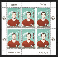 ● Ajman 1968 ֍ SPECIMEN ֍ Calcio ● Franz Beckenbauer ● Champions Of Sport ● Varietà ● BF 6 Valori ** ️️️● Soccer ️️️● XX - Ajman