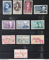 FRANCE 1950/1959 - Timbres N° 847-848-908-909-910-960-961-965-1008-1026-1161 - Oblitérés