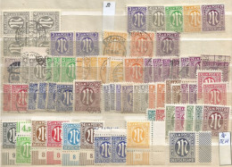 Germany - Bizone Anglo American Occ.  "M" Small Lot Of The 3 Issues Mint/Used With BL4 + Sheet Margins - Other & Unclassified