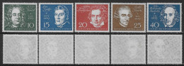 Germania Germany 1959 BRD Beethoven Hall In Bonn Mi N.315-319 Complete Set MNH ** - Unused Stamps