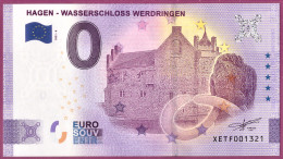 0-Euro XETF 08 2021 HAGEN - WASSERSCHLOSS WERDRINGEN - Essais Privés / Non-officiels