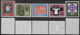 Germania Germany 1959 BRD Fugger, Riese, Trier Etc 5val Mi N.307-308,312-314 MNH ** - Unused Stamps