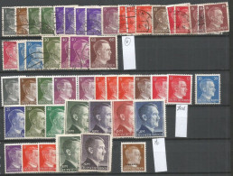 Germany 3rd Reich Regular Issue Kanzler 1941 Small Lot Of Used Pcs + Ukraine OVPT + Some MNH/MLH - Used Stamps