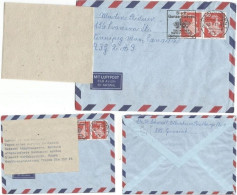 Germany Airmail Cover Gunzenhausen 4jul81 To Canada UNDELIVERED DUE TO A WORK STRIKE - Back X Fee Refund - Covers & Documents