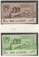JEMEN-NORD  196-197 A, Postfrisch **, Weltflüchtlingsjahr, 1960 - Yemen
