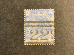 1873 Queen Victoria 2 1/2d Blue Plate 20 Used Wmk Orbs (S 944) - Oblitérés