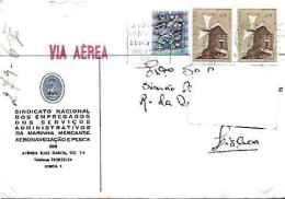 Portugal & Sindicato Nacional Dos Empregados Dos Serviços Administrativos Da Marinha Mercante E Pesca  1972 (6) - Brieven En Documenten