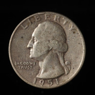  Etats-Unis / USA, Washington, Quarter Dollar, 1951, , Argent (Silver), TTB (EF),
KM#164 - 1932-1998: Washington