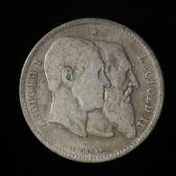  Belgique / Belgium, Leopold II, 2 Francs, 1880, , Argent (Silver), TB (F),
KM#39 - 2 Francs