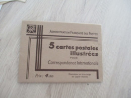 VM Carnet Entier 5 CP Illustrées Pr Correspondance Internationale Vues De Paris Storch - Standard Postcards & Stamped On Demand (before 1995)