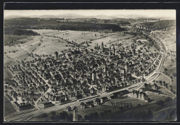 Künstler-AK Villingen / Baden, Ortsansicht Mit Umgebung, Unt. Kirnach, Burg-Hotel, Triberg-Offenburg  - Triberg