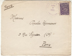 COLOMBIA 1922 LETTER SENT FROM POPAYAN TO PARIS /PART OF COVER/ - Kolumbien