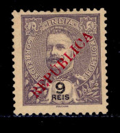 ! ! Portuguese India - 1914 D. Carlos Local Republica 9 R - Af. 276 - NGAI (ns170) - Inde Portugaise