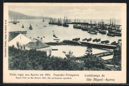 AK Sao Miguel /Acores, Esquadra Portugueza, Visita Regia Aos Acores Em 1901  - Açores