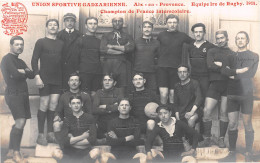 AIX-en-PROVENCE (Bouches-du-Rhône) - Union Sportive Gadzarienne - Equipe 1re De Rugby 1914 - Carte-Photo Henry Ely - Aix En Provence