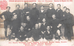 AIX-en-PROVENCE (Bouches-du-Rhône) - Union Sportive Gadzarienne - Equipe De Rugby (2) 1914 - Carte-Photo Henry Ely - Aix En Provence