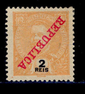 ! ! Portuguese India - 1911 D. Carlos 2 R (ERROR) - Af. 202 - MH - Portugiesisch-Indien