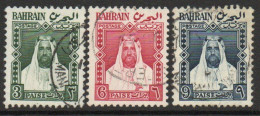 Bahrain 1957 New Currency Local Stamps Set Of 3, Used, SG L4/6 (F) - Bahrain (1965-...)