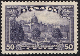 CANADA 1935 KGV 50c Deep Violet, Parliament Buildings SG350 MH - Ongebruikt