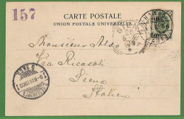 Ad0669 - FINLAND Russia - Postal History - Postcard From HANKO To ITALY  1902 - Covers & Documents