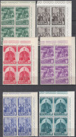 VATIKAN  338-343, 4erBlock Eckrand, Postfrisch **,Weltflüchtlingsjahr, 1960 - Unused Stamps