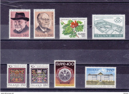 ISLANDE 1980 Yvert 505-510 + 514-515, Michel 552-557 + 561-562 NEUF** MNH Cote 8,25 Euros - Ungebraucht