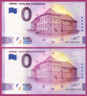 0-Euro XETF 10 2021 HERNE - SCHLOSS STRÜNKEDE SET NORMAL+ANNIVERSARY - Private Proofs / Unofficial