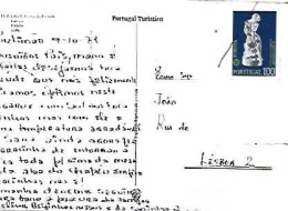 Portugal & Marcofilia, Lagos, Ponta Da Piedade, Falésia, Portimão A Lisboa 1974 (1535) - Lettres & Documents