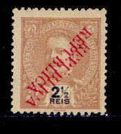 ! ! Portuguese India - 1914 D. Carlos Local Republica 2 1/2 R (ERROR 3) - Af. 274 - NGAI - Portuguese India